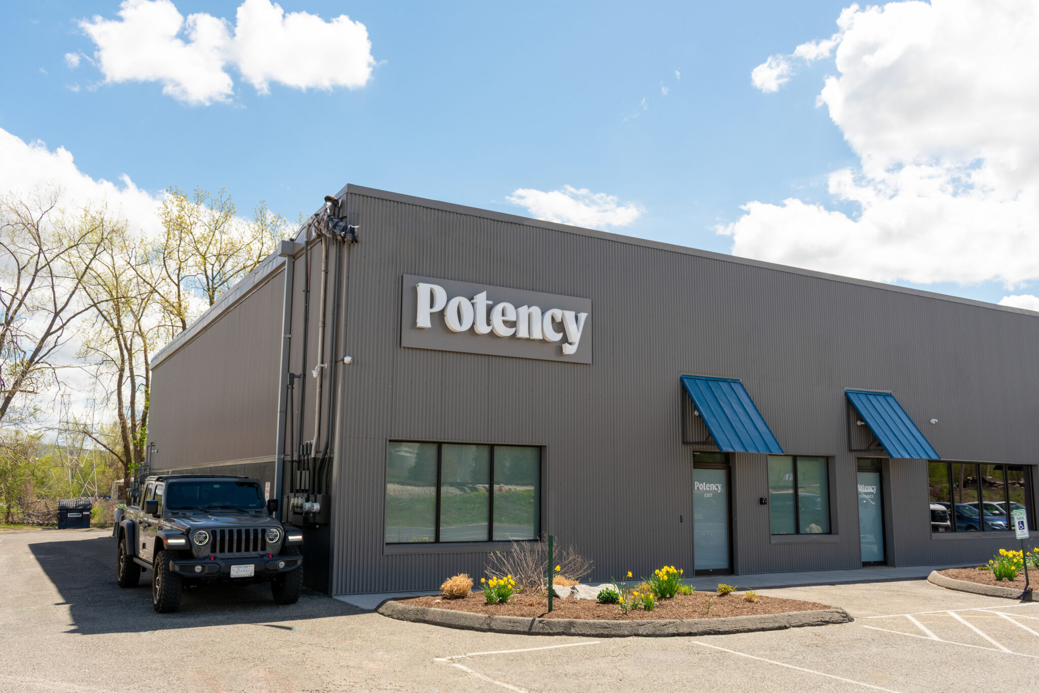 Exterior of Cannabis dispensary near Hudson